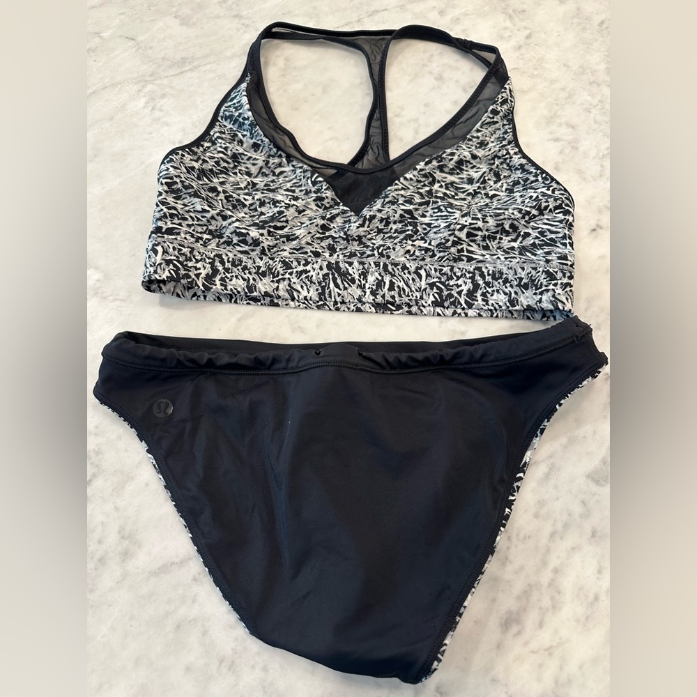Black And White Patterned Bikini Set, Lululemon - image 2